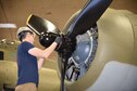 (01/23/2018) -- National Museum of the U.S. Air Force restoration crews installing propeller number one on the Boeing B-17F Memphis Belle™. Plans call for the aircraft to be placed on permanent public display in the WWII Gallery here at the National Museum of the U.S. Air Force on May 17, 2018. (U.S. Air Force photo by Ken LaRock)