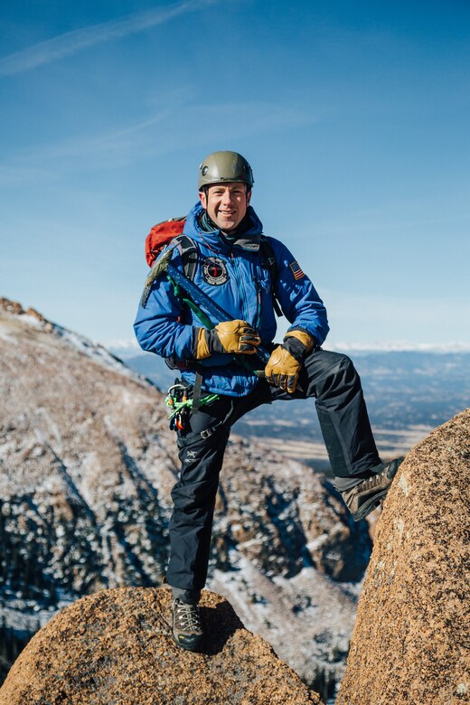 Lt. Col. Robert Marshall, Center for Character and Leadership Develop director for experiential education programs and honor education, poses for a photo during one of his many mountaineering expeditions. Marshall is a world-class mountaineer, having led climbs of the highest peak on each continent, including Mt. Everest. (Photo by Ryan Hall)