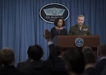 Dana White, chief Pentagon spokesperson, and Marine Corps Lt. Gen. Kenneth F. McKenzie Jr., the Joint Staff director, brief reporters at the Pentagon.