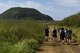 Airmen from the 374th Airlift Wing hike their way to the summit of Mount Suribachi  Jan. 24, 2017, on Iwo To, Japan.