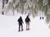 Snowshoe-hikers with 86th Force Support Squadron Outdoor Recreation walk up a hill in the Black Forest, Sasbachwalden, Germany, Jan. 21, 2018. The 86th FSS ODR plans to offer more snowshoe hikes in February, along with other opportunities such as a kayak skills clinic and rock climbing. (U.S. Air Force photo by Senior Airman Elizabeth Baker)