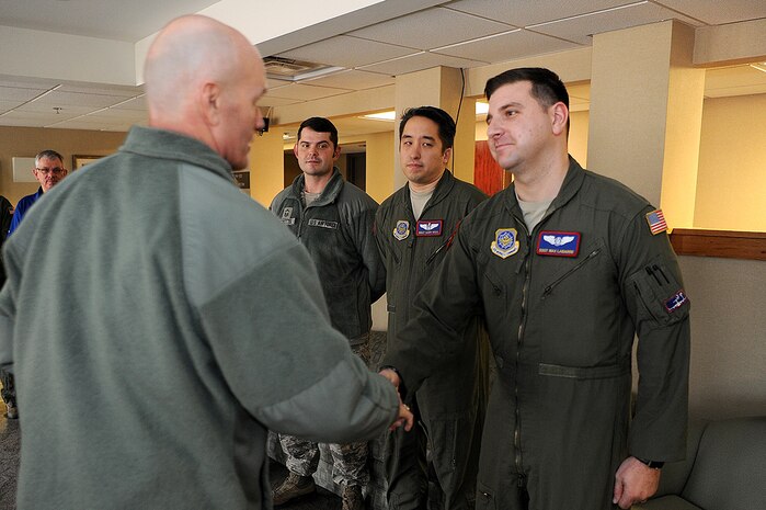 Gen. Carlton D. Everhart II, commander of Air Mobility Command, visited Joint Base Charleston January 16 through 19 to address and learn from the Airmen of the 628th Air Base Wing, 437th Airlift Wing and their joint mission partners. During the visit, he gave coins to star performers, posed for group photos and presented the 628th Air Base Wing the Outstanding Unit Award and 437th Airlift Wing the Meritorious Service Award.