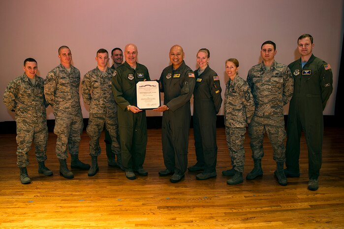 Gen. Carlton D. Everhart II, commander of Air Mobility Command, visited Joint Base Charleston January 16 through 19 to address and learn from the Airmen of the 628th Air Base Wing, 437th Airlift Wing and their joint mission partners. During the visit, he gave coins to star performers, posed for group photos and presented the 628th Air Base Wing the Outstanding Unit Award and 437th Airlift Wing the Meritorious Service Award.