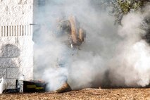 A corpsman with 2nd Medical Battalion, 2nd Marine Logistics Group, provides security during a Tactical Combat Casualty Care training exercise at Camp Lejeune, N.C. Jan. 22, 2018. TCCC is designed to help corpsmen practice basic medical techniques while in a stressful environment. The corpsmen are evaluated with simulated battlefield scenarios overseen by instructors. (U.S. Marine Corps photo by Pfc. Nicholas Guevara)