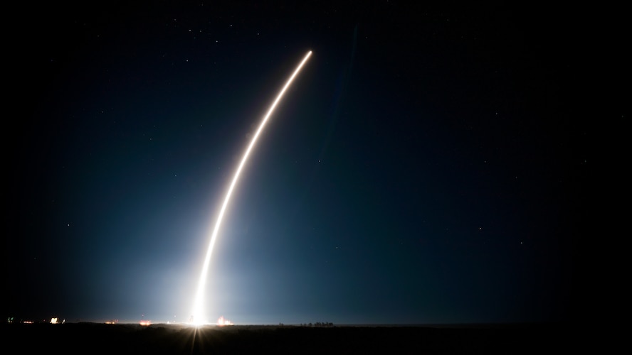 An Atlas V rocket carrying the Space Based Infrared System GEO Flight 4 satellite lifts off from Cape Canaveral Air Force Station, Fla., Jan. 19, 2018. The SBIRS program delivers timely, reliable and accurate missile-warning and infrared surveillance information to the president, the secretary of defense, combatant commanders, the intelligence community and other key decision makers. (U.S. Air Force illustration by Airman 1st Class Dalton Williams)