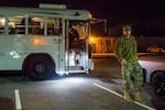 Langley Air Force Base, Va. -- Members of Joint Task Force Civil Support arrive at Langley Air Force Base in preparation for Sudden Response 2018.