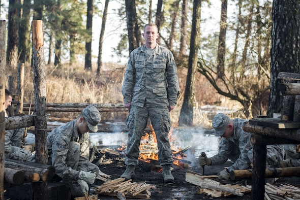 Staff Sgt. Joseph St Pierre, 66th Training Squadron Survival, Evasion, Resistance and Escape Specialist technical training instructor, poses for a photo Jan. 19, 2018, at Fairchild Air Force Base, Wash. St Pierre works to train and influence the future generations of SERE specialists. He was selected as one of Fairchild’s Finest, a recognition program that highlights top-performing Airmen. (U.S. Air Force photo/Airman Whitney Laine)