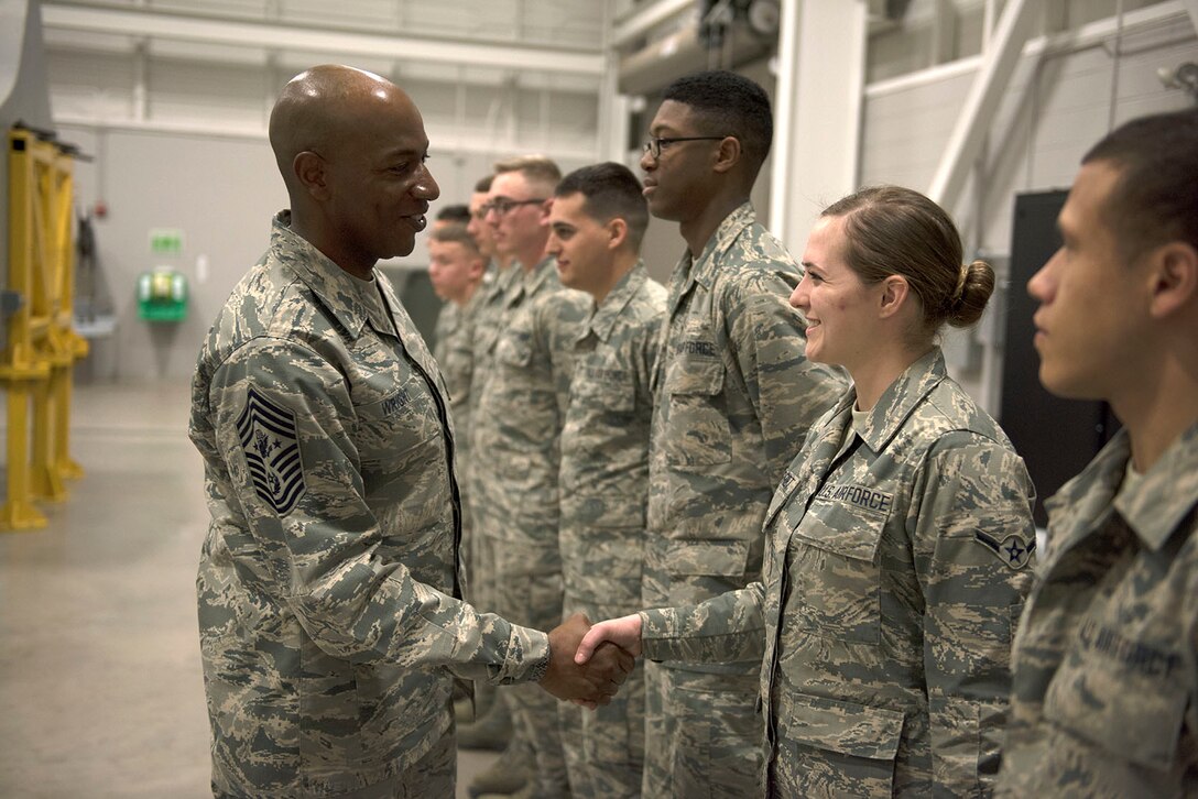 CMSAF Wrights visits Sheppard AFB