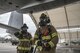 Firefighters from the 23d Civil Engineer Squadron (CES) inspect the wing of an A-10C Thunderbolt II, Jan.24, 2018, at Moody Air Force Base, Ga. Firefighters from the 23d CES conducted A-10C Thunderbolt II extraction training to practice extinguishing an aircraft fire and quickly rescuing a pilot from an A-10. The 23d CES holds the extraction training twice annually and are evaluated on the amount of time it takes them to rescue a pilot from the cockpit. (U.S. Air Force photo by Airman Eugene Oliver)