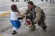 Capt. Brendan Lanphear, 74th Fighter Squadron A-10C Thunderbolt II pilot, hugs his daughter, Rownin, after returning from a deployment, Jan. 26, 2018, at Moody Air Force, Ga. During the seven-month deployment, the 74th FS flew more than 1,700 sorties, employed weapons more than 4,400 times, destroyed 2,300 targets and killed 2,800 ISIS insurgents. (U.S. Air Force photo by Tech. Sgt. Zachary Wolf)