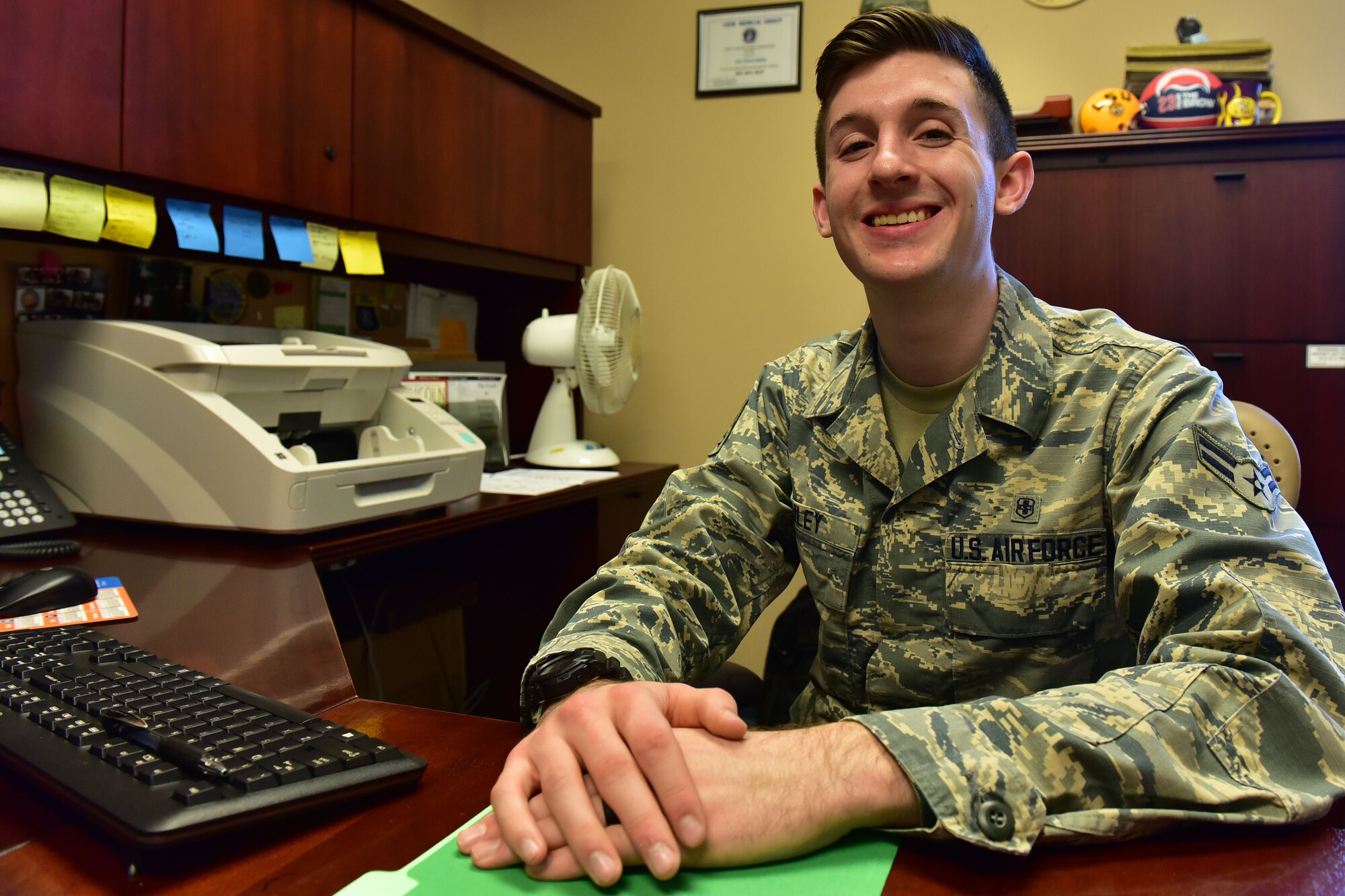 Airman 1st Class Adam Bailey, 19th Medical Support Squadron assistant physical evaluation board liaison, is nominated as the Combat Airlifter of the Week Jan. 29, 2018, at Little Rock Air Force Base, Ark. (U.S. Air Force photo by Airman 1st Class Rhett Isbell)