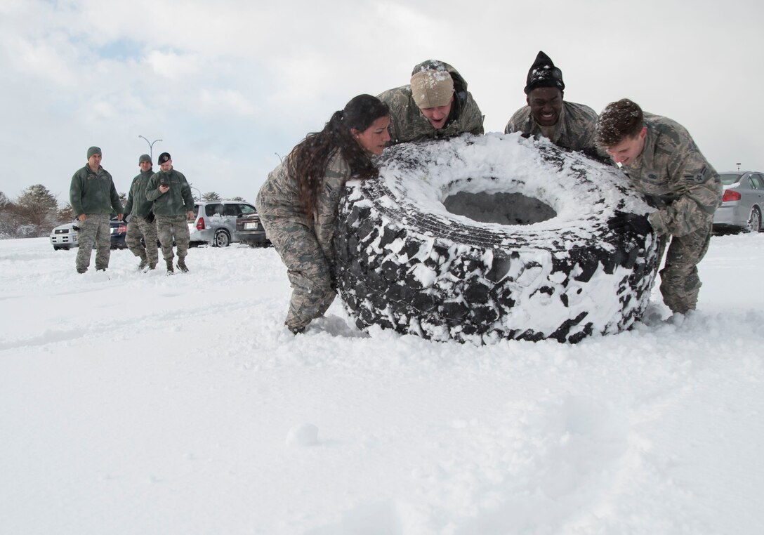 The two-day 35th Security Forces Squadron Winter Warrior Challenge kicked off early morning, Dec. 13, during a thick snow storm at Misawa Air Base.
