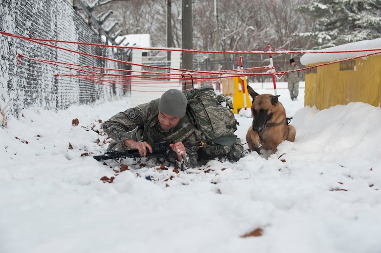 The two-day 35th Security Forces Squadron Winter Warrior Challenge kicked off early morning, Dec. 13, during a thick snow storm at Misawa Air Base.