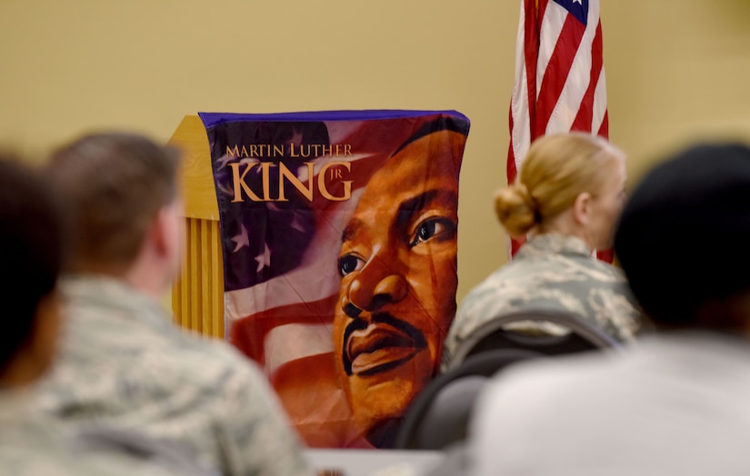 The Joint Base Charleston Multicultural Committee hosts a Martin Luther King Jr. Observance event at the Air Base Chapel, JB Charleston, S.C., Jan. 29, 2018.