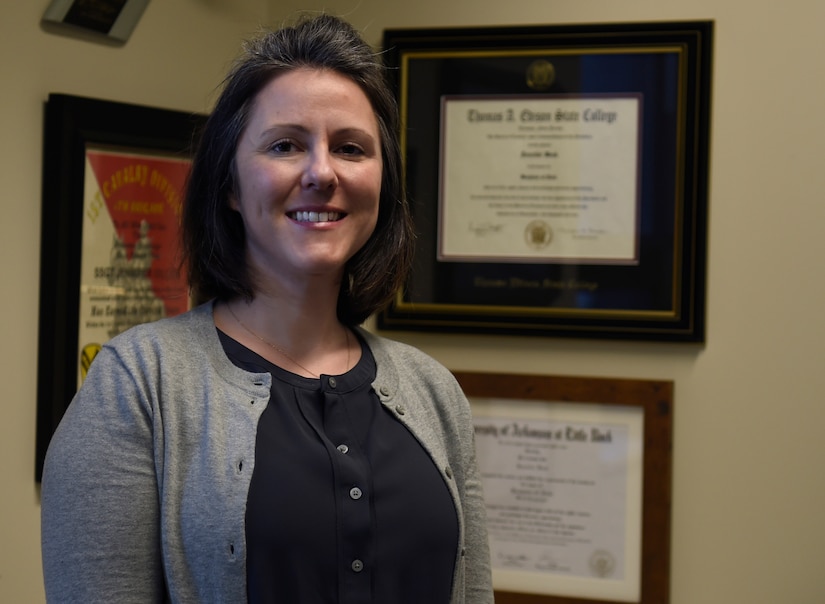 Jennifer Beck works as an Education Services Specialist at the education and training center, Jan. 26, 2018, Joint Base Charleston, S.C.