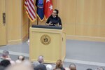 Rev. Judy Fentress-Williams, a Virginia Theological Seminary professor, addresses the DIA workforce.
