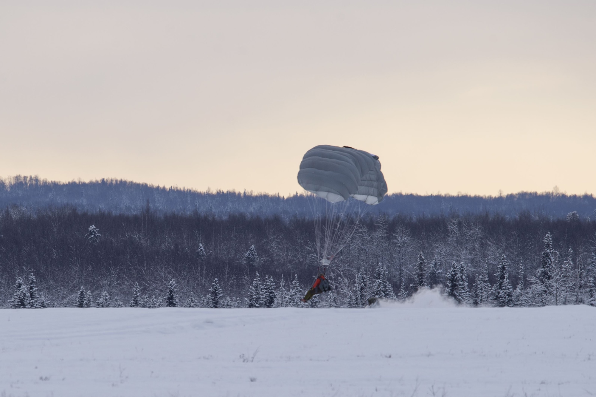 Alaska Air National Guard Rescue Squadrons conduct precision parachute training at JBER