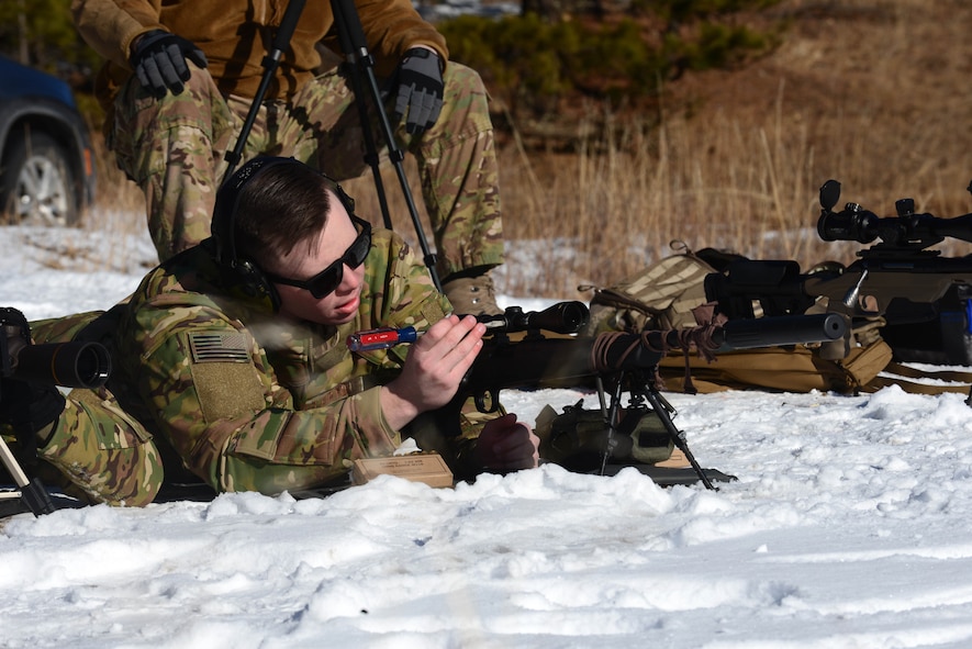 The Advanced Designated Marksmen Course, a two week long training course at Fort Bliss, TX., qualifies security forces snipers to be part of Close Precision Engagement Teams, or Counter Sniper Teams, who are charged with protecting flightines and other sensitive areas.