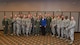 Secretary of the Air Force Heather Wilson and Air Force Chief of Staff Gen. David L. Goldfein pose for a group photo with Airmen and senior leadership from the 8th Fighter Wing at Osan Air Base, Republic of Korea, January 29, 2018. Members of the Wolf Pack were recognized as superior performers by Wilson and Goldfein and briefed the senior leaders on the specific mission sets in their respective fields. (U.S. Air Force photo by Staff Sgt. Franklin R. Ramos)