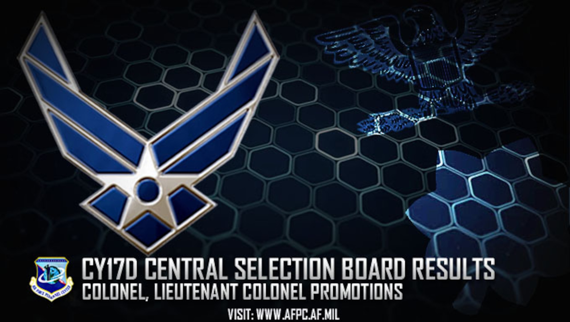 Air Force releases results of CY17D Central Selection Board