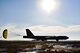 A B-52H Stratofortress deploys its drogue parachute after landing at Minot Air Force Base, N.D., Jan. 30, 2018. A drogue parachute is designed to provide control, stability and slow rapidly-moving objects. (U.S. Air Force photo by Tech. Sgt. Jarad A. Denton)