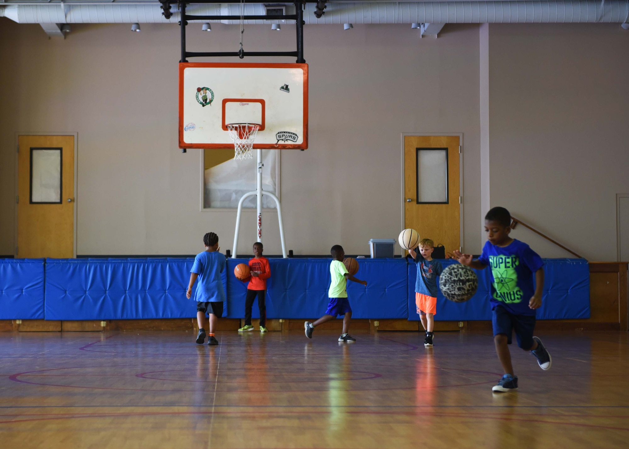 Children play in the Youth Center June 19, 2018, on Columbus Air Force Base, Mississippi. (U.S. Air Force photo by Airman 1st Class Keith Holcomb)