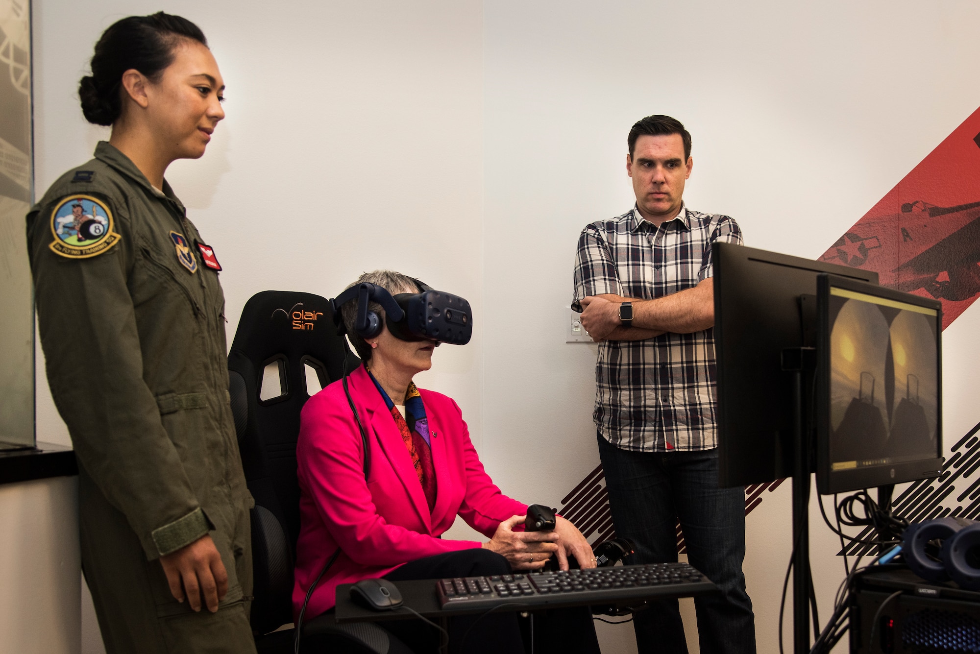 Secretary of the Air Force Heather Wilson visited AFWERX-Austin June 27, 2018. During her visit, Wilson learned more about the mission at AFWERX-Austin, Pilot Training Next, 12th Flying Training Wing at Joint Base San Antonio-Randolph and Basic Military Training Wing at JBSA-Lackland.