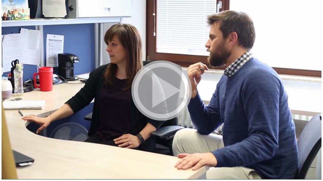 Jason Dangler and Jamie Sahagun, two Cost and Price Analysts with the Defense Contract Management Agency, discuss their roles in an international environment.