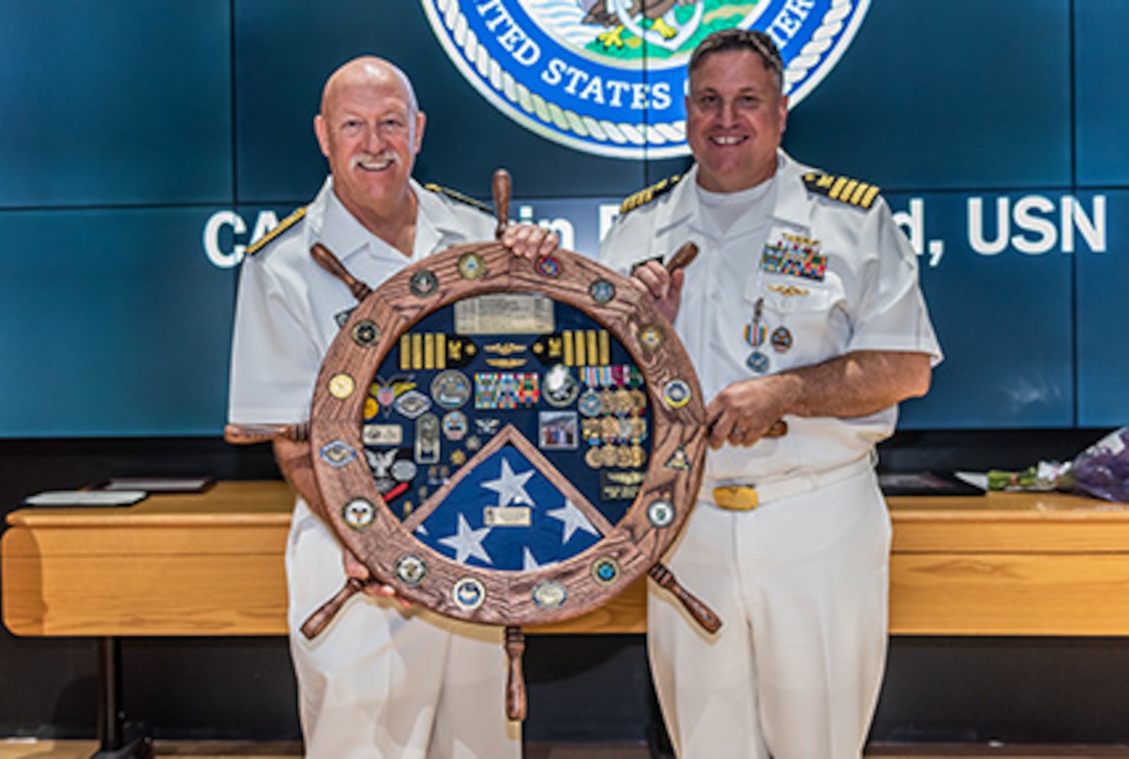 Debord receives retirement shadow box