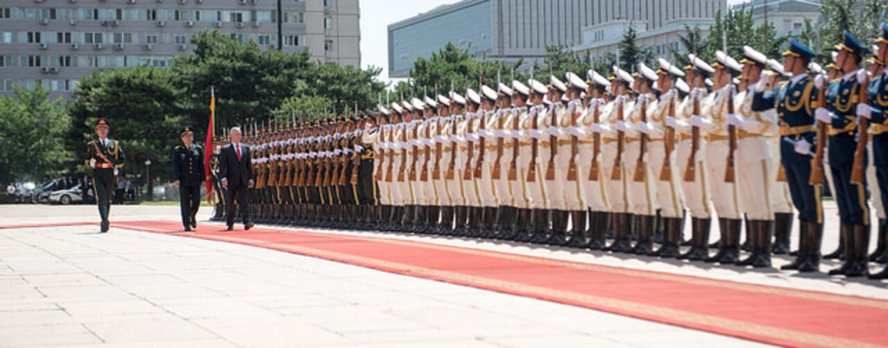 Defense Secretary James N. Mattis meets with Chinse Defense Minister Gen. Wei Fenghe at the People's Liberation Army's Bayi Building in Beijing, June 28, 2018. DoD photo by Army Sgt. Amber I. Smith