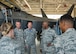 Air Combat Command and 1st Fighter Wing senior leaders introduce outstanding Airmen from their unit to Chief Master Sgt. of the Air Force Kaleth O. Wright during his visit to Joint Base Langley-Eustis, Virginia, June 29, 2018. Wright toured JBLE for two days seeing the day-to-day operations of the different wings and units here. (U.S. Air Force photo by Airman 1st Class Anthony Nin-Leclerec)