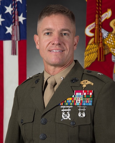 Brig. Gen. Matthew Trollinger assumed the command of Naval Amphibious Force, Task Force 51/5th Marine Expeditionary Brigade July 3, 2018.