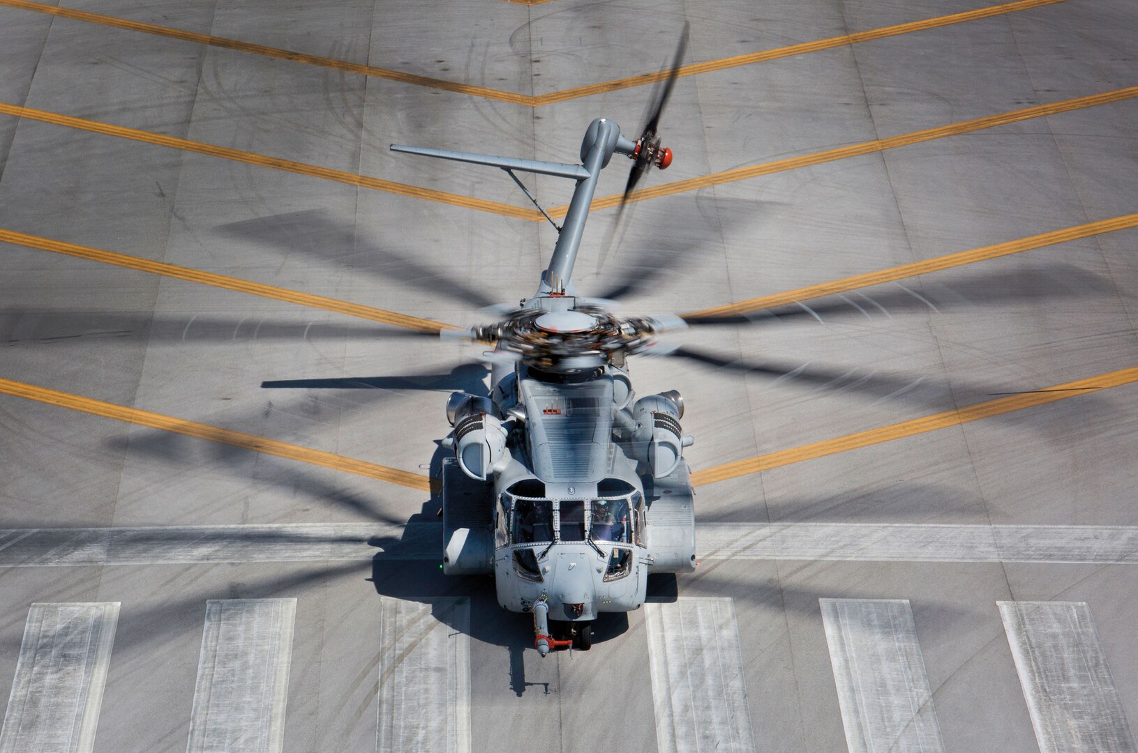 Scheduled to completely replace CH-53E Super Stallion by 2030, CH-53K King Stallion lands after test flight in West Palm Beach, Florida, March 22, 2017 (U.S. Marine Corps/Molly Hampton)