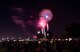 Thunderbolts watch as a display of fireworks light up the sky over Fowler Park during the annual Freedom Fest celebration June 29, 2018 at Luke Air Force Base, Ariz. Hundreds of Thunderbolts gathered to watch the 15-minute display as the Arizona night sky was filled with pyrotechnic wonders. (U.S. Air Force photo by Airman 1st Class Alexander Cook)