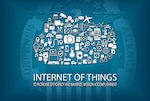 Internet of things iot concept with cloud computing. concept of smart machines always connected via the internet.