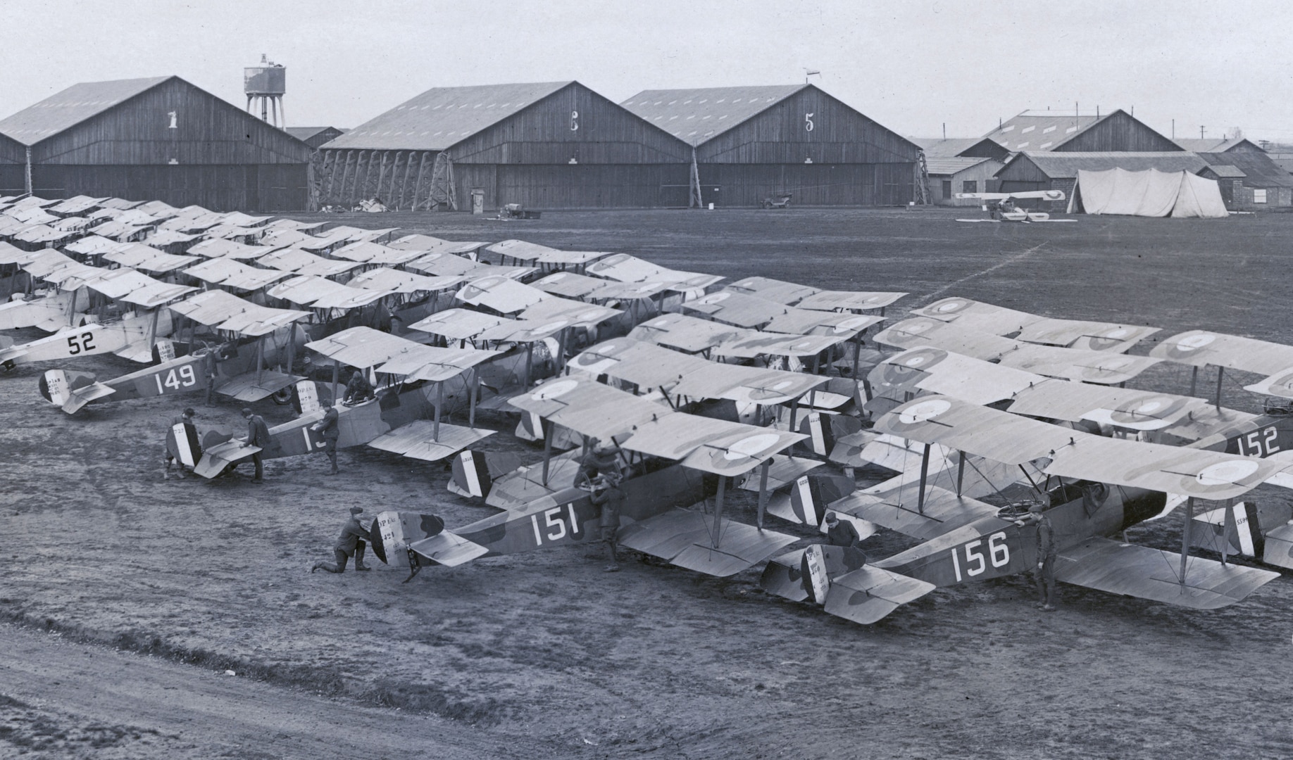 "The Ships," American Expeditionary Forces, Second Air Instructional Center, Tours Aerodrome, France, late 1918 (Lester F. Kirchner Collection, U.S. Army Air Service)