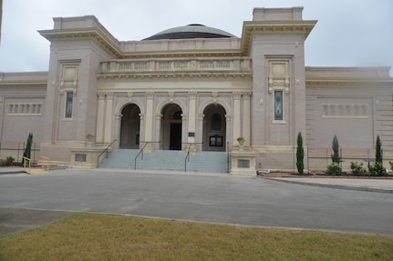: Dedicated in 1909 by President William Howard Taft, the Main Post Chapel, or Gift Chapel, at Joint Base San Antonio-Fort Sam Houston is used for various religious activities throughout the year, including daily services of various faiths, special religious events, memorial services, weddings, funerals, Bible study groups and choir practices. The structure is known as the Gift Chapel because the city of San Antonio donated the property for the structure and community leaders and military personnel donated funds for its construction. The Main Post Chapel is listed on the National Register of Historic Places.