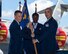 Col. Robert Copes, 15th Maintenance Group commander, presents the squadron flag to Lt. Col. Martin Perez, 15th Aircraft Maintenance Squadron commander, during the 15th AMXS change of command ceremony, Joint Base Pearl Harbor-Hickam, Hawaii, June 29, 2018. The 15th AMXS is a total force integrated aircraft maintenance unit composed of active duty, Air National Guard, and civilian maintainers who are in charge of the management and maintenance production of all aircraft assigned to JBPHH. (U.S. Air Force photo by Tech. Sgt. Heather Redman)