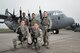 The 374th Security Forces Squadron 2018 Security Forces Advanced Combat Skills Assessment team pose for a photo on the flightline they protect daily, June 15, 2018, at Yokota Air Base, Japan.