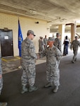 Airman Oh. H. Bang, a 737th Training Support Squadron trainee, receives the Air Force Commendation Medal June 21, 2018, Joint Base San Antonio-Lackland for his quick response and lifesaving actions which resulted in saving a fellow trainee’s life.