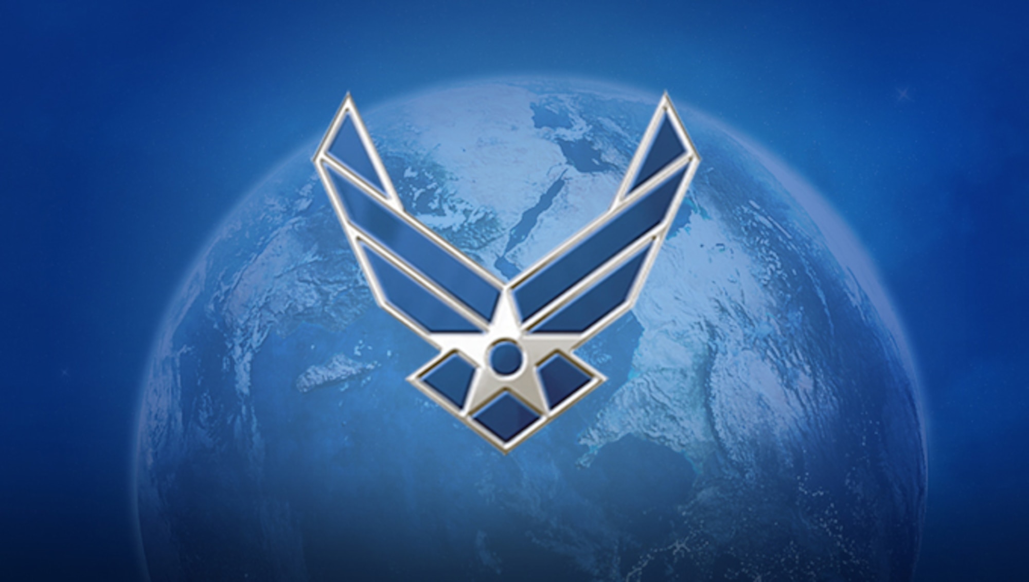 Air Force Logo overlayed on globe