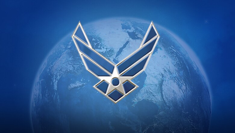 Air Force Logo overlayed on globe
