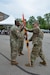 Col. John Joseph, incoming 1st Brigade commander (right) passes the unit guidon to Command Sgt. Maj. Gregory Betty (left), outgoing 1st Brigade command sergeant major as he inherits command of the 1st Brigade (Quartermaster) during the unit’s Change of Command ceremony held at the Maj. Gen. Charles C. Rogers U.S. Army Reserve Center in Charleston, W. Va., on 19 May 2018. Dreska served as the 1st Brigade commander for two years before his relinquishment of command to Col. John Joseph. (U.S. Army Reserve photo by Maj. Ebony Gay, 94th TD Public Affairs Office)
