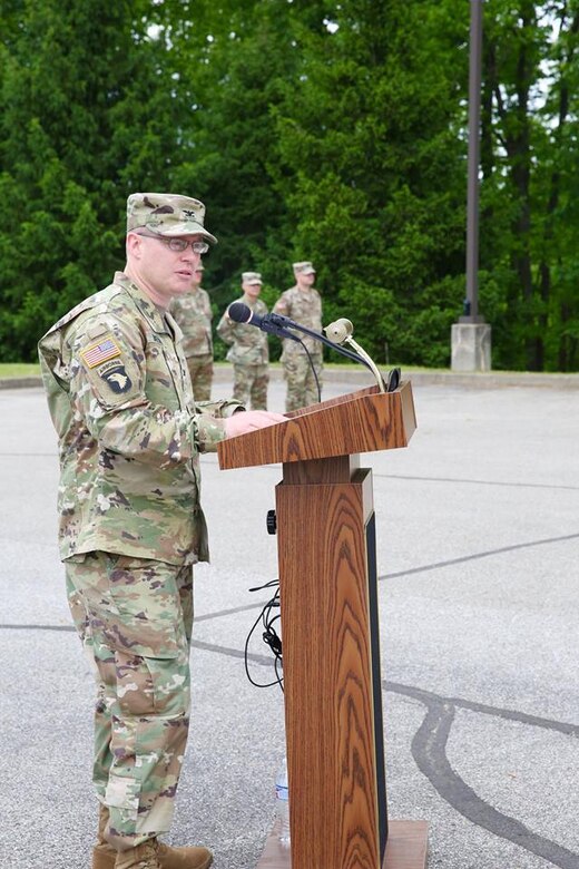 Quartermaster Brigade Bid Farewell during Change of Command Ceremony