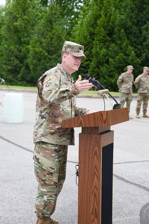 Quartermaster Brigade Bid Farewell during Change of Command Ceremony