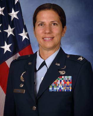 Official portrait of Col. Athanasia Shinas, commander, 624th Regional Support Group.