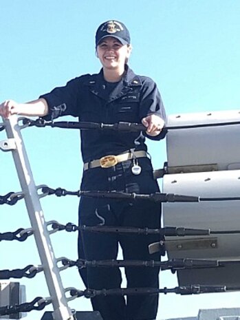 Undated FILE PHOTO of Ens. Sarah Mitchell, 23, of Feasterville, Penn.  Ens. Mitchell, died from injuries sustained aboard USS Jason Dunham
