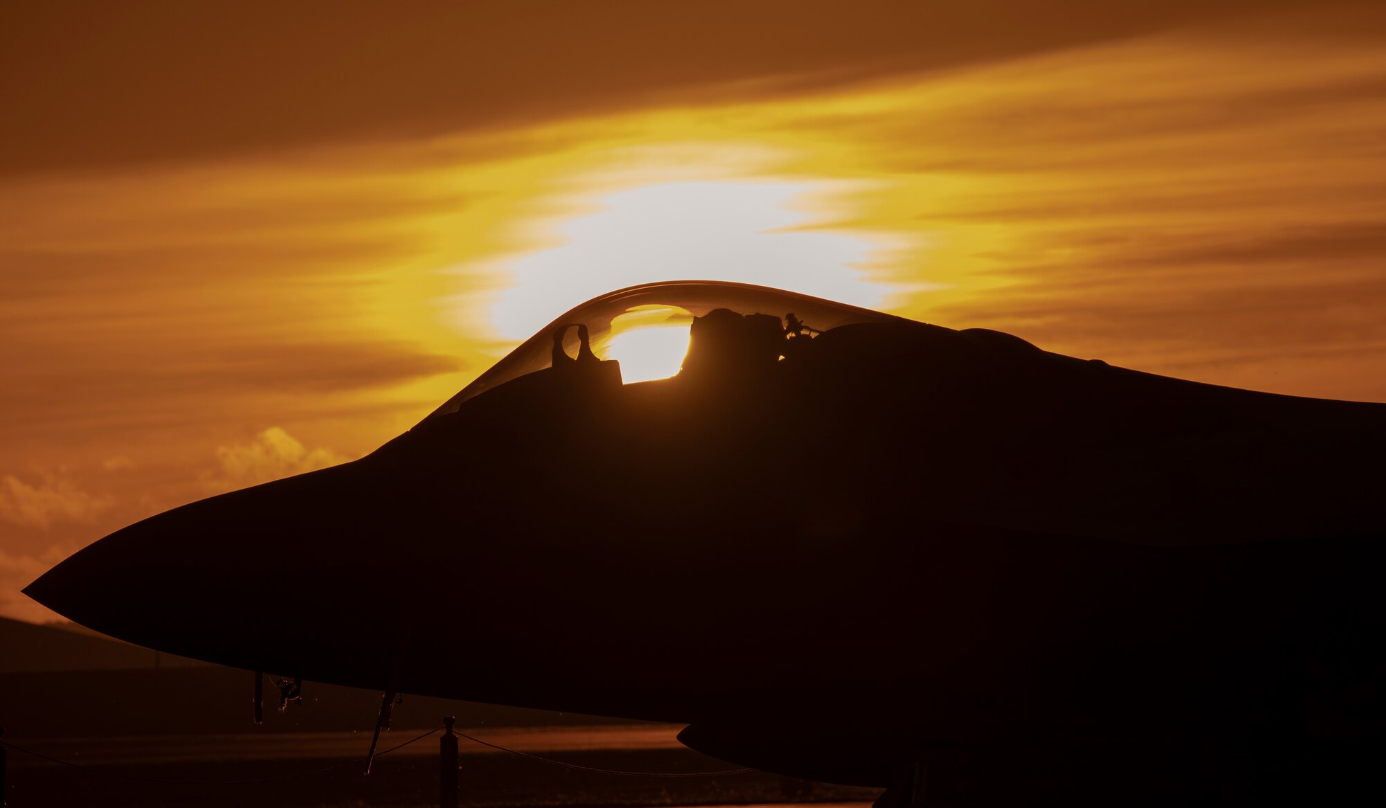 A U.S. Air Force F-22 Raptor from Joint Base Elmendorf-Richardson, Alaska