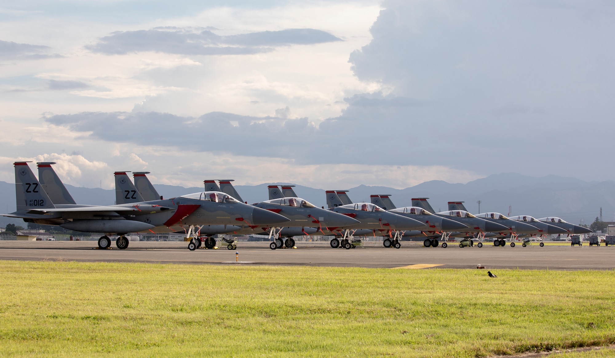Eight U.S. Air Force F-15 Eagles from Kadena Air Base
