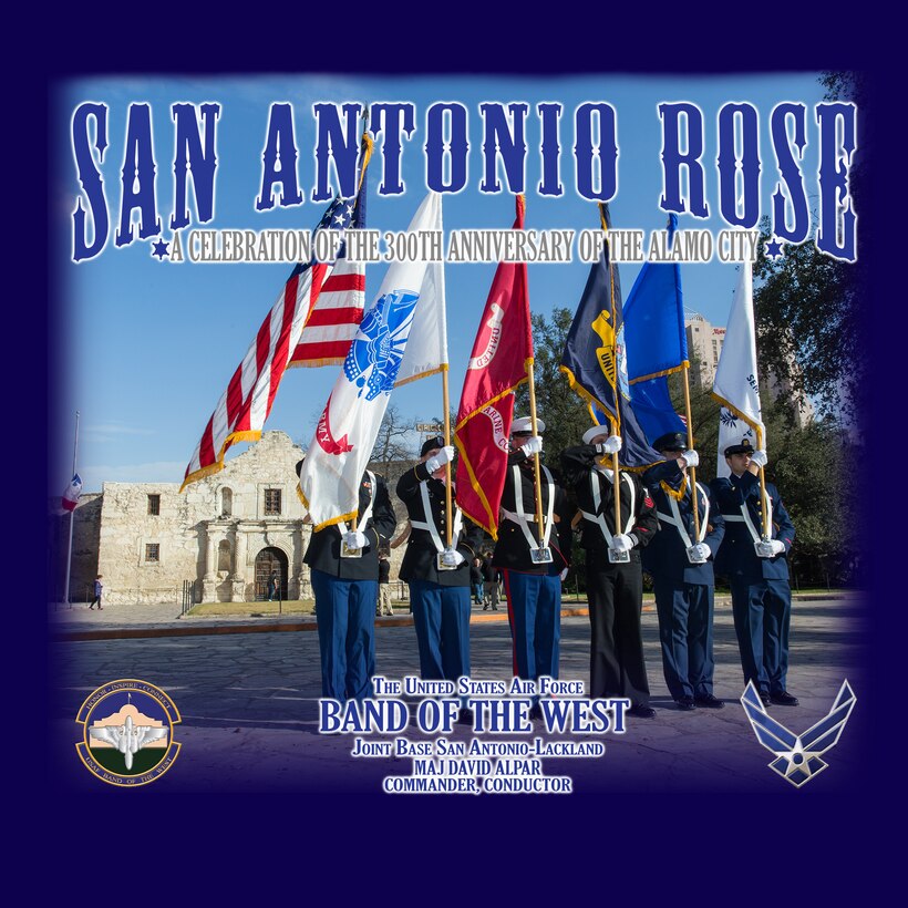 Album art for the Band of the West's new album San Antonio Rose.
